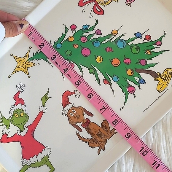 2018 The Grinch Who Stole Christmas Bistro Plastic Serving Platter Collectible - Picture 14 of 14